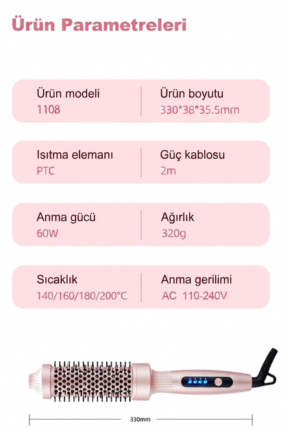SWAY Pro-Styling 4 Kademe Isı Ayarlı Seramik Isıtmalı Akıllı Saç Şekillendirici Tarak